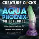 Creature Cocks Aqua Phoenix Silicone Dildo - Multi-Color - Fantasy Dildo