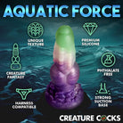 Creature Cocks Aqua Phoenix Silicone Dildo - Multi-Color - Fantasy Dildo