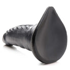 Creature Cocks beastly tapered bumpy silicone dildo - Black teardrop-shaped, textured shaft