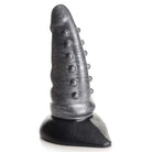 Beastly Tapered Bumpy Silicone Dildo - Textured Gray with Raised Bumps for Sensual Pleasure