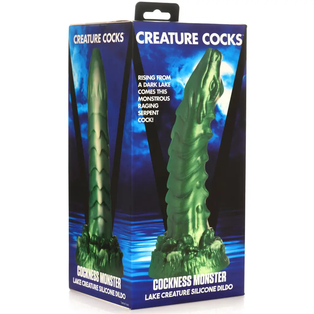 Creature Cocks Cockness Monster Lake Creature Silicone Dildo - Green - Fantasy Dildo