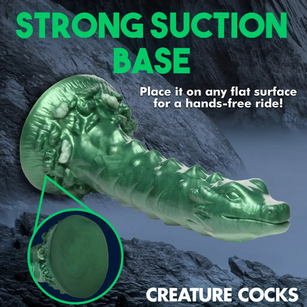 Creature Cocks Cockness Monster Lake Creature Silicone Dildo - Green - Fantasy Dildo