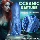 Blue octopus-shaped sex toy with suction cup base; use with water-based lubricants