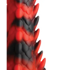 Creature Cocks Demon Rising Scaly Dragon: Spiky, red and black segmented silicone dildo