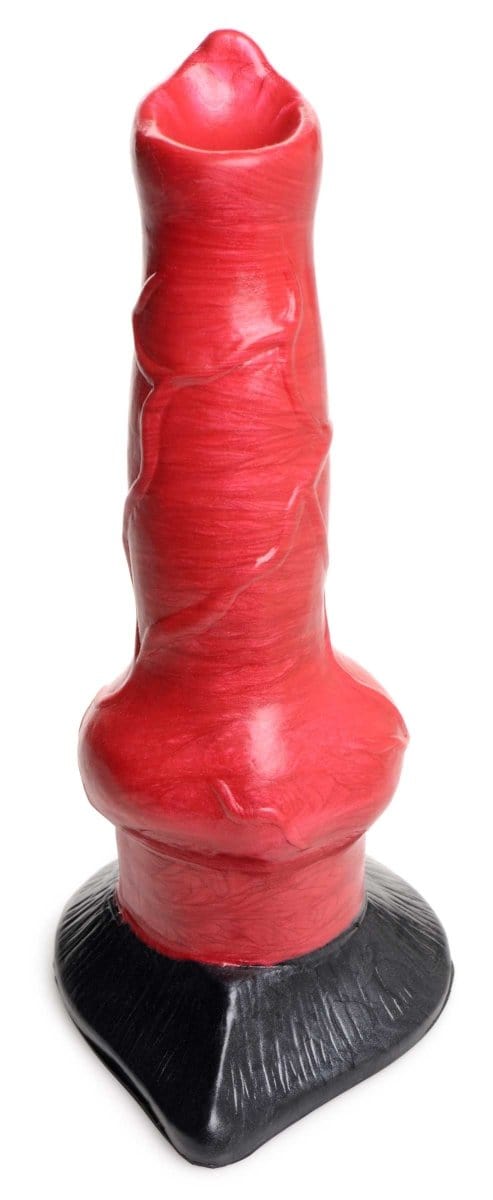 Creature Cocks Fantasy Dildo Red Creature Cocks Hell-hound Canine Penis Silicone Dildo at the Haus of Shag