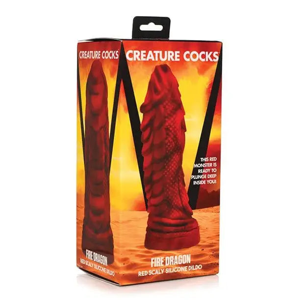 Creature Cocks Fantasy Dildo Red Creature Cocks Fire Dragon Scaly Silicone Dildo at the Haus of Shag