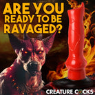 Creature Cocks Giant Hell-Hound Canine 3ft Dildo - Red - Fantasy Dildo