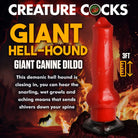 Creature Cocks Giant Hell-Hound Canine 3ft Dildo - Red - Fantasy Dildo