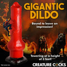 Creature Cocks Giant Hell-Hound Canine 3ft Dildo - Red - Fantasy Dildo