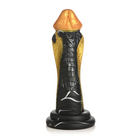 Close-up of a snake hood statue from Creature Cocks Golden Mamba Silicone Dildo