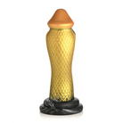 Creature Cocks Golden Mamba Silicone Dildo with lifelike golden mermaid tail