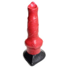 Creature Cocks Hell-Hound Canine Penis: Red silicone dildo with black base