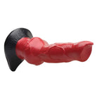 Red silicone hell hound canine penis dildo with black base - Creature Cocks Hell-Hound