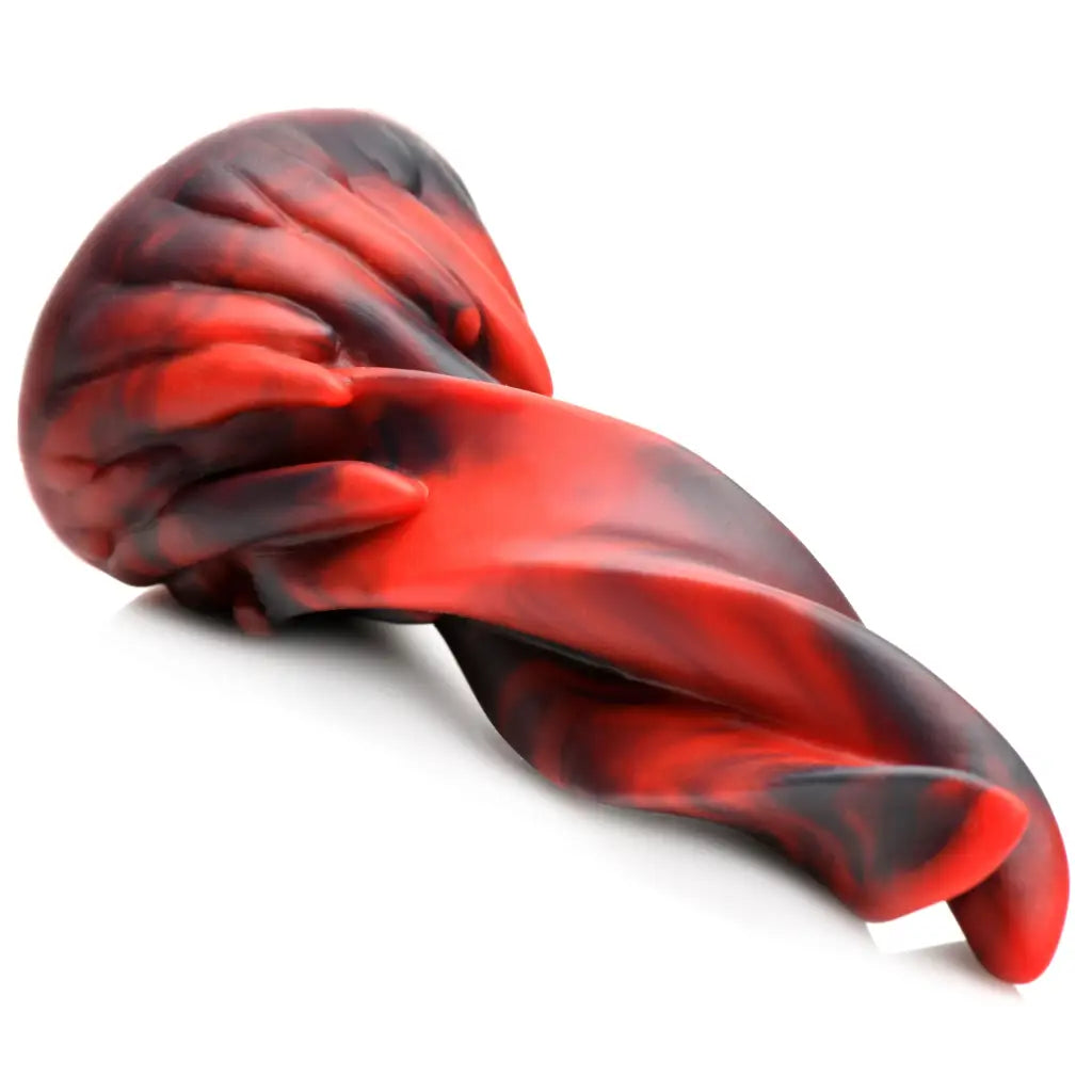 Creature Cocks Hell Kiss Twisted Tongues Silicone Dildo - Red - Fantasy Dildo