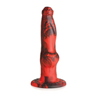 Creature Cocks Hell Wolf Thrusting & Vibrating Silicone Dildo - Red - Fantasy Vibrator