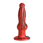 Creature Cocks Hell Wolf Thrusting & Vibrating Silicone Dildo - Red - Fantasy Vibrator