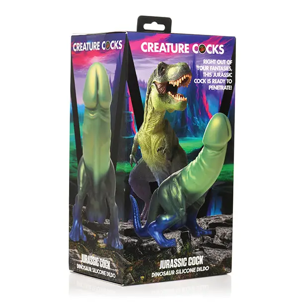 Creature Cocks Jurassic Cock Dinosaur Silicone Dildo - Green - Fantasy Dildo