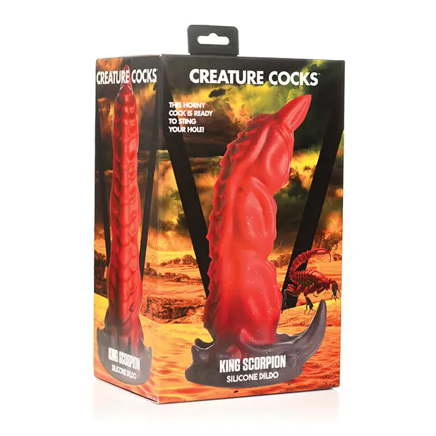 Creature Cocks King Scorpion Silicone Dildo - Red - Fantasy Dildo