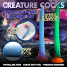 Creature Cocks Fantasy Dildo Multi-Color Creature Cocks Makara Silicone Snake Dildo - Glow In The Dark at the Haus of Shag