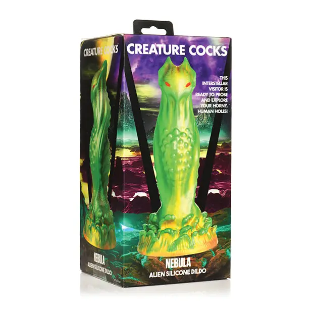 Creature Cocks Nebula Alien Silicone Dildo - Green - Fantasy Dildo