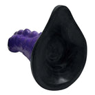 Purple and black Orion Invader veiny silicone dildo with a flared base from Creature Cocks