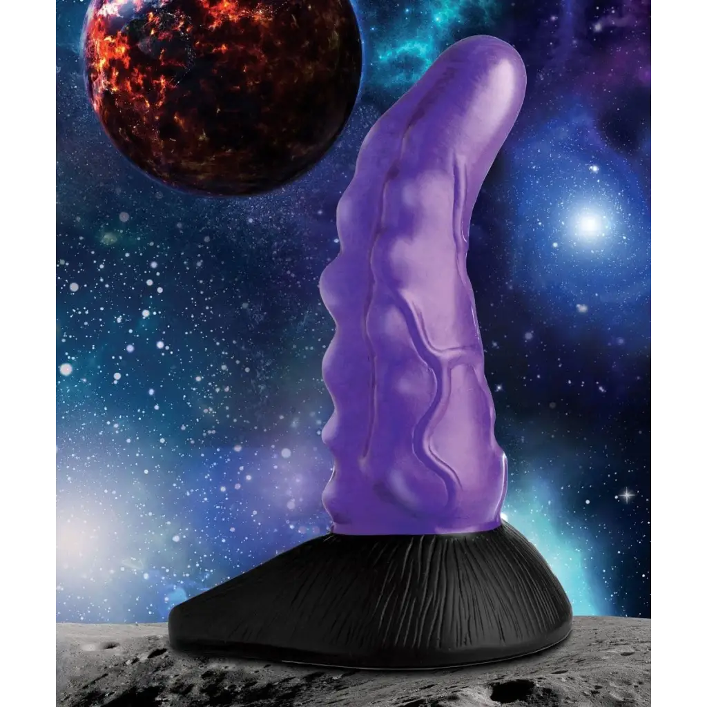 Creature Cocks Orion Invader Veiny Space Alien Silicone Dildo in purple with black base