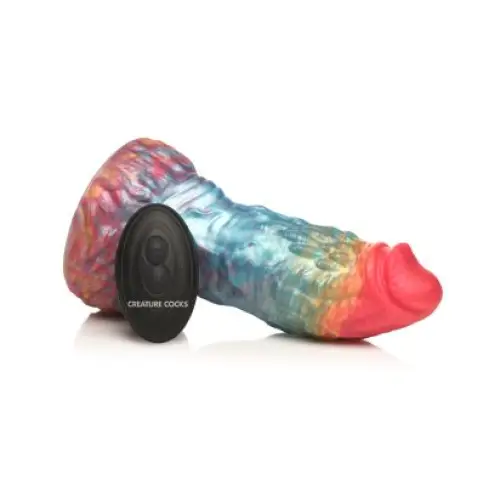 Creature Cocks Rainbow Phoenix Vibrating Silicone Dildo - Vibrators