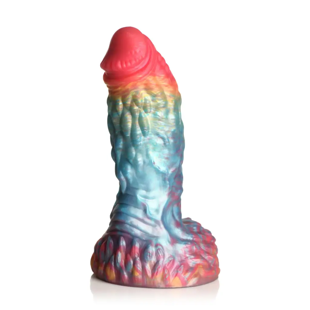 Creature Cocks Rainbow Phoenix Vibrating Silicone Dildo - Vibrators