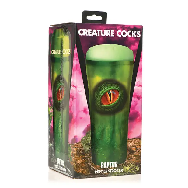 Creature Cocks Raptor Reptile Stroker - Green - Manual Stroker