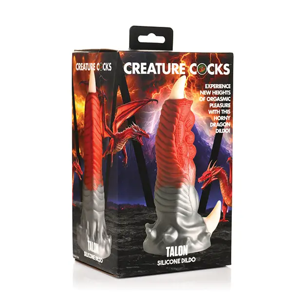 Creature Cocks Talon Silicone Dildo - Red - Fantasy Dildo