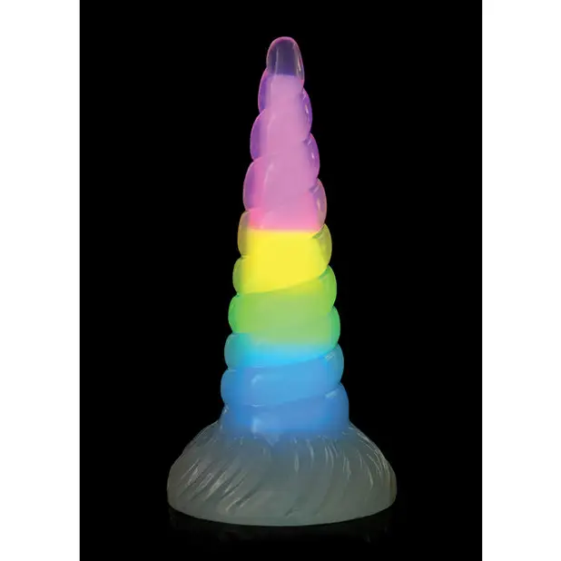 Creature Cocks Uni Glow in the Dark Silicone Dildo - Glow in the Dark - Fantasy Dildo