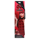 Crimson Tied Steel Enforced Spanking Paddle with Red Geometric Pattern