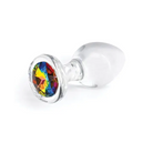 Crystal Desires Rainbow Gem Glass Plug - Butt Plug