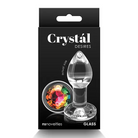 Crystal Desires Rainbow Gem Glass Plug - Small / Clear - Butt Plug