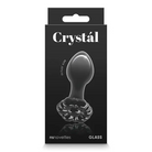 Crystal Flower - Black - Butt Plug