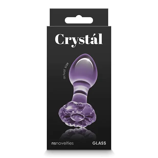 Crystal Flower - Purple - Butt Plug