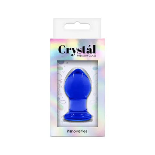 Crystal Glass Anal Plug Small - Blue - Butt Plug