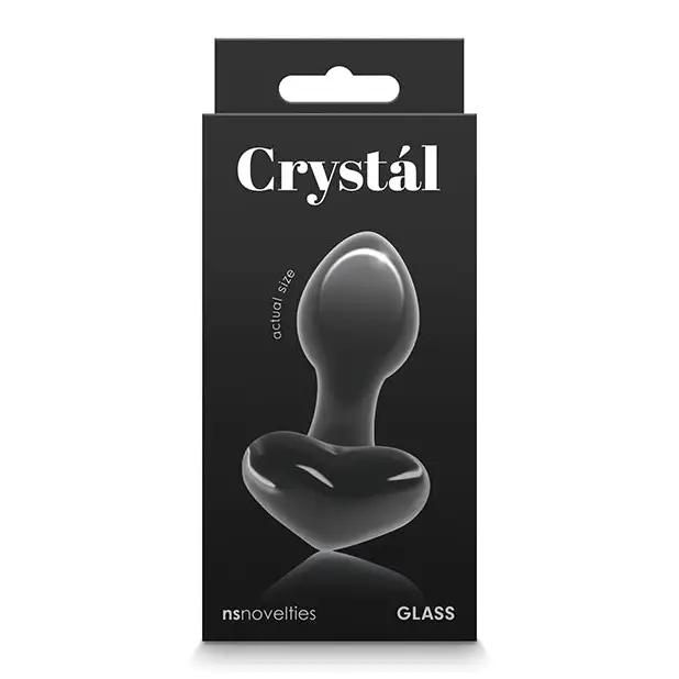 Crystal Heart - Black - Butt Plug