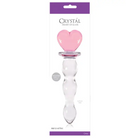 Crystal Heart of Glass 6 in. Glass Dildo Pink/Clear - Realistic Dildo