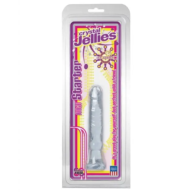 Doc Johnson Dongs & Dildos Crystal Jellies 5.5" Anal Starter - Clear at the Haus of Shag