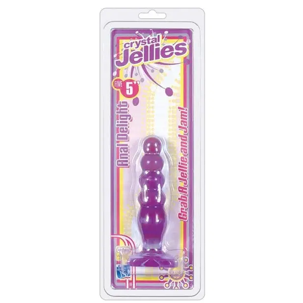 Doc Johnson Plug Purple Crystal Jellies 5"" Anal Delight" at the Haus of Shag