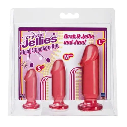 Doc Johnson Anal Kit Crystal Jellies – Anal Starter Kit Pink at the Haus of Shag