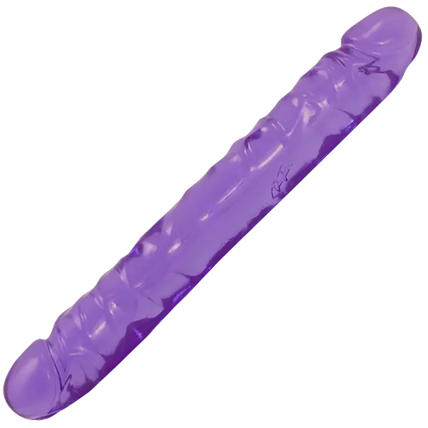 Crystal Jellies Jr. Double Dong - Purple - Double Ended Dildo