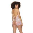 Coquette Teddy Crystal Pink Halter Crotchless Teddy by Coquette at the Haus of Shag