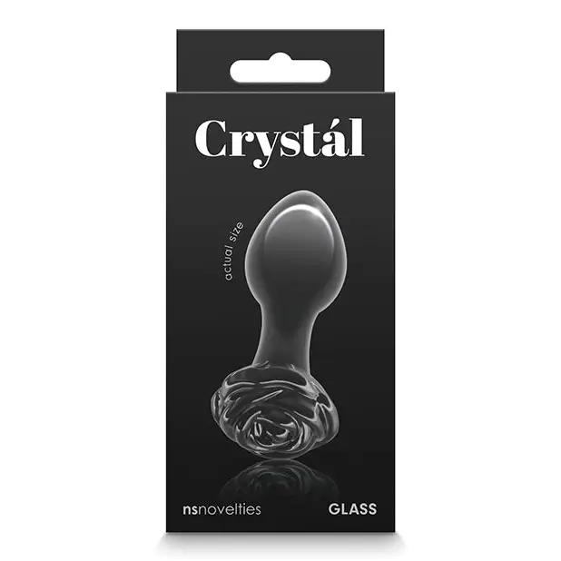 Crystal Rose - Black - Butt Plug