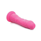 Curve Novelties Lollicock 7’ Silicone Dildo - Pink silicone adult pleasure device with flared base