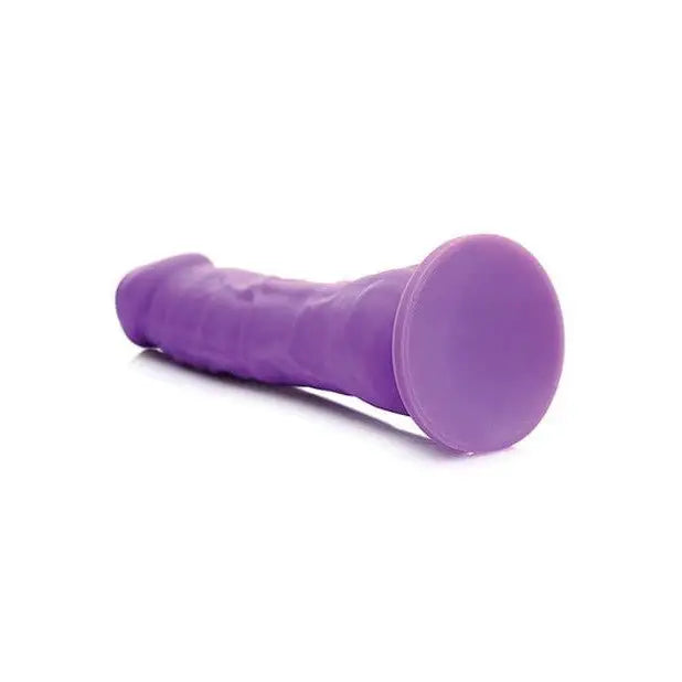 Purple silicone Curve Novelties Lollicock 7’ dildo with a cylindrical shape and rounded end