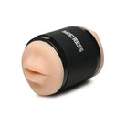 Curve Novelties Mistress Mini Double Stroker with black flesh plug and white logo