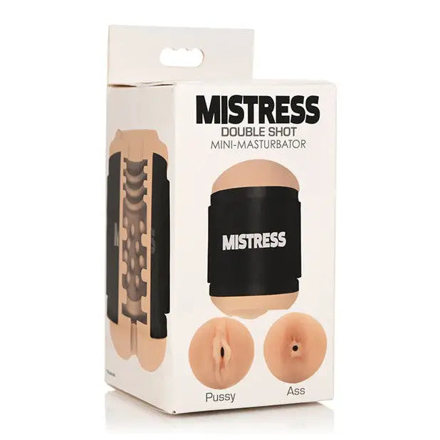 Curve Novelties Mistress Mini Double Stroker Pussy & Ass - Light - Manual Stroker