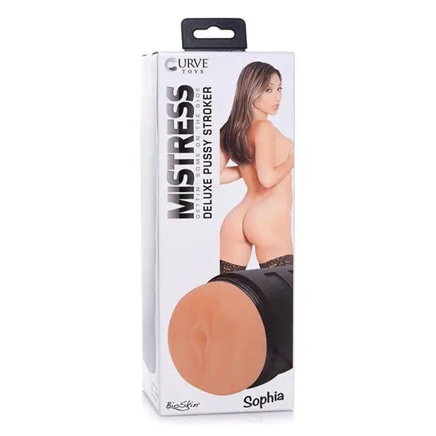 Curve Novelties Mistress Sophia Deluxe Pussy Stroker in Tan - Adult Novelty Product Box